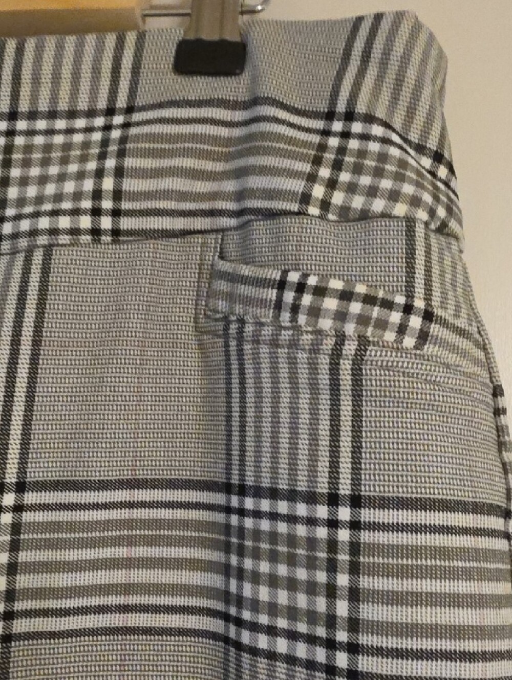 Gray Plaid Dress Pants - Picture 2 of 7